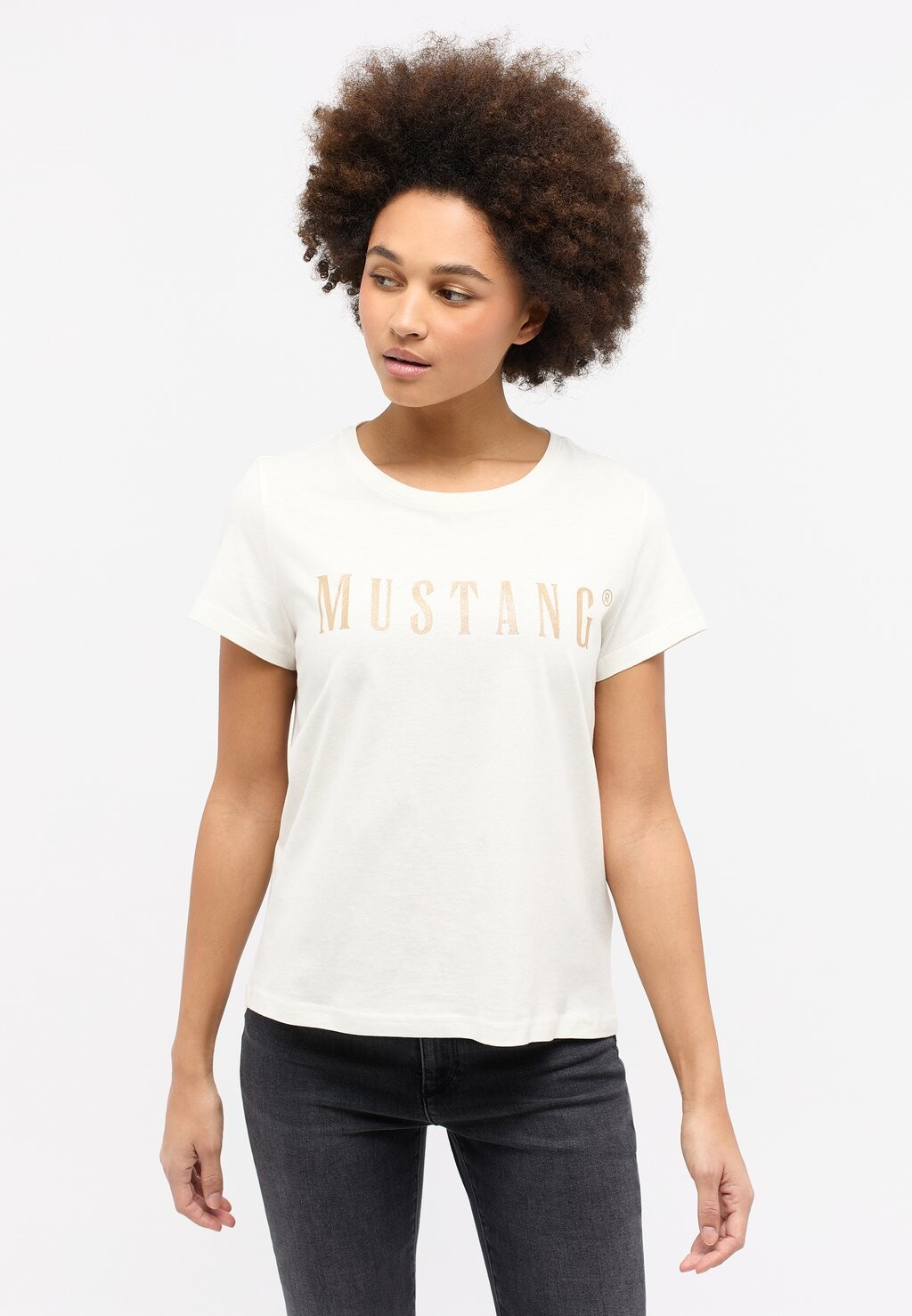 

Футболка с принтом Mustang, цвет weiß