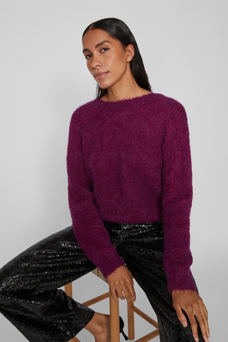 Свитер с открытой спиной Vila, фиолетовый короткий свитер с открытой спиной motivi черный