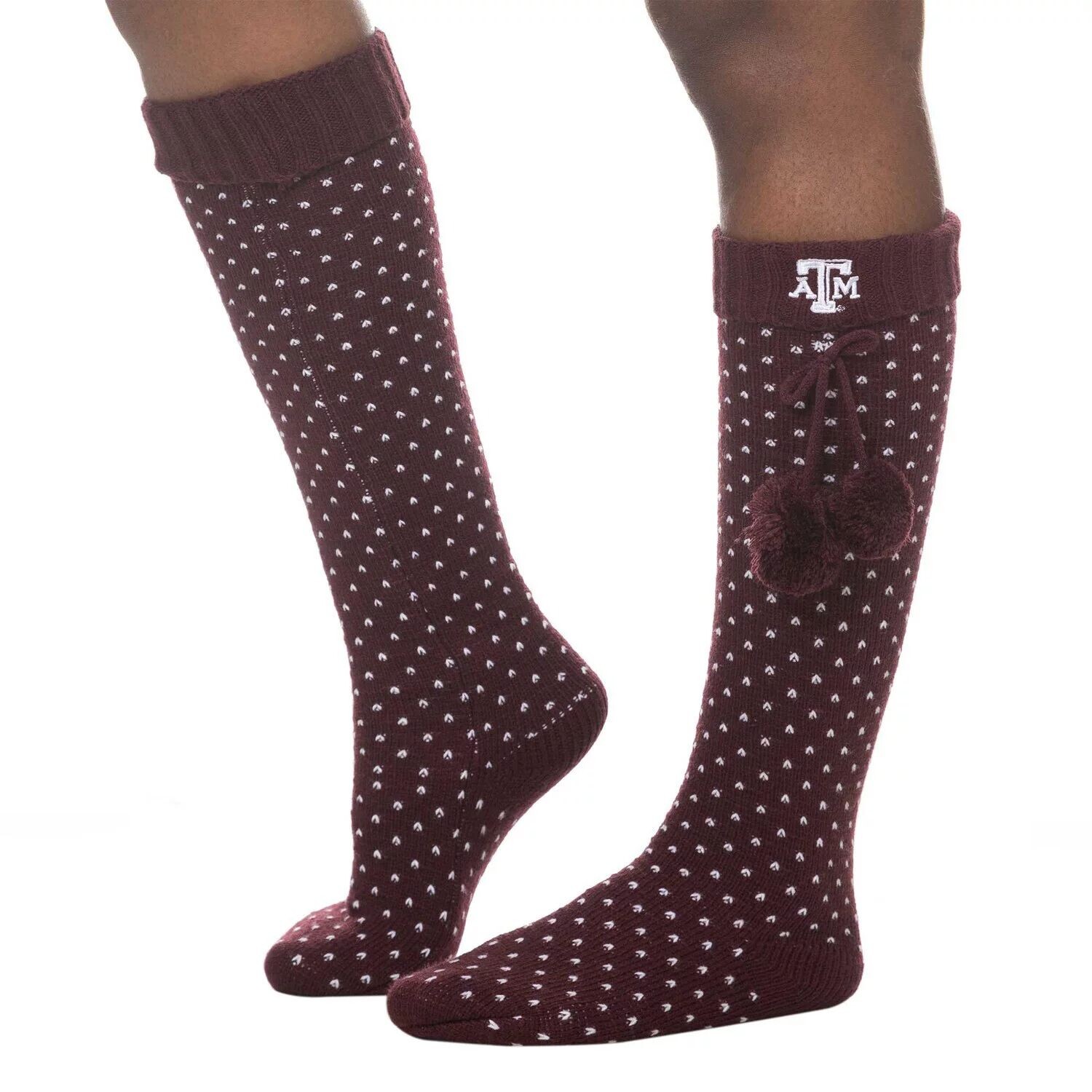 

Женские носки до колена ZooZatz Maroon Texas A&M Aggies
