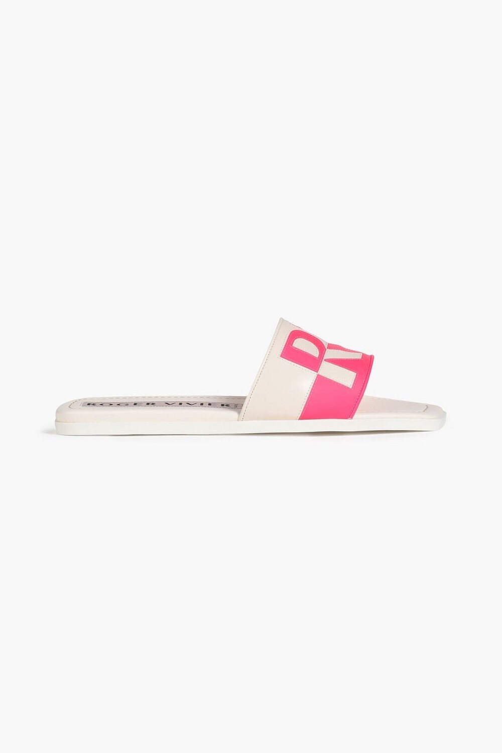 

Двухцветные кожаные шлепанцы Call Me Vivier ROGER VIVIER, розовый
