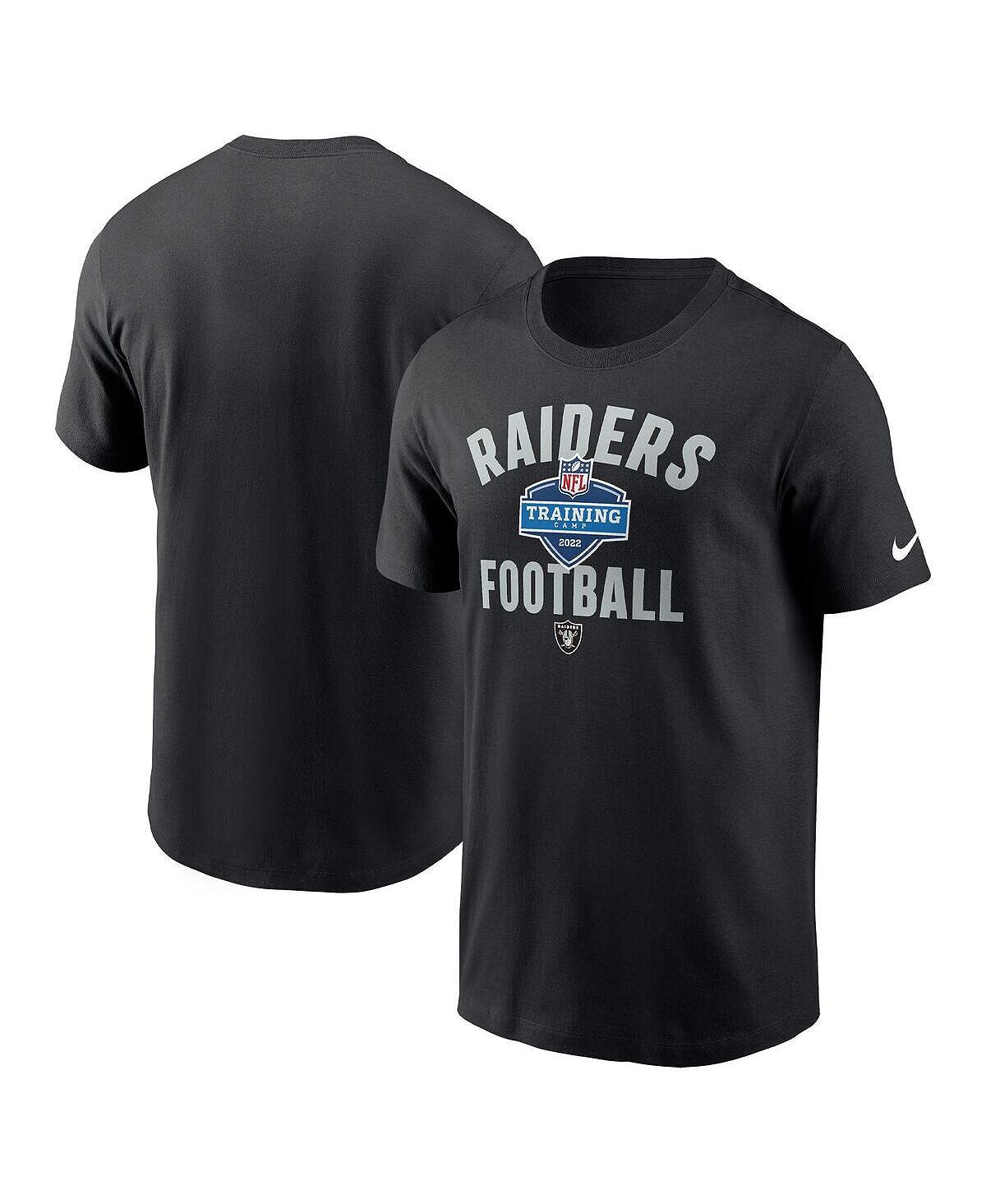 

Мужская черная спортивная футболка Las Vegas Raiders 2022 Training Camp Nike, Черный