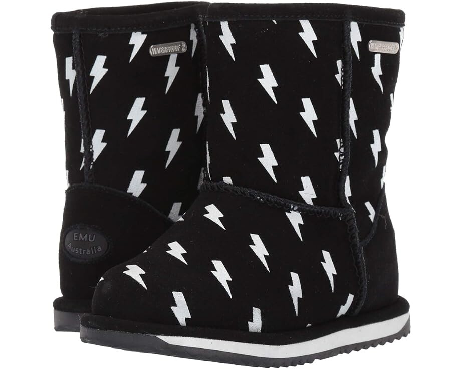 

Ботинки Emu Australia Glow in the Dark Lightning Bolt Brumby, черный