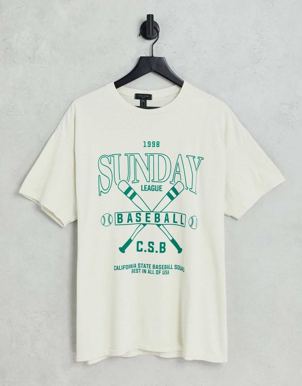 

Белая бейсбольная футболка New Look Sunday, Белый