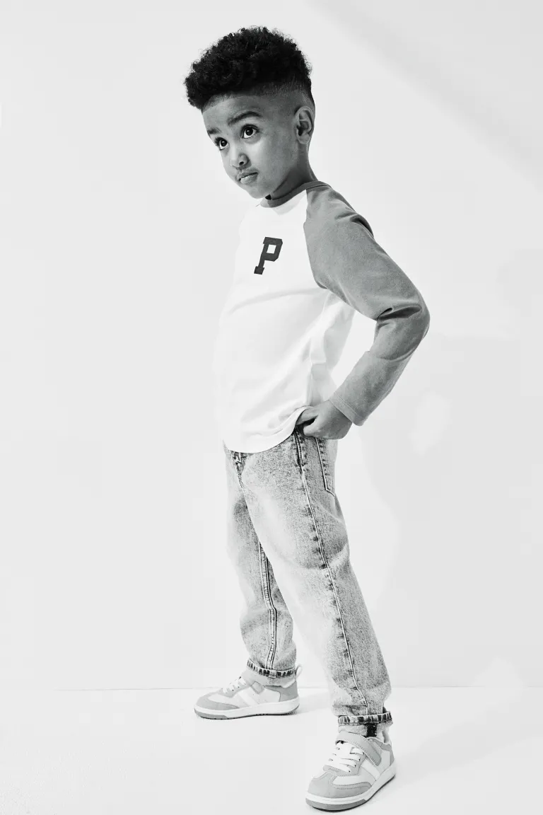 

Футболка с длинными рукавами реглан H&M, белый