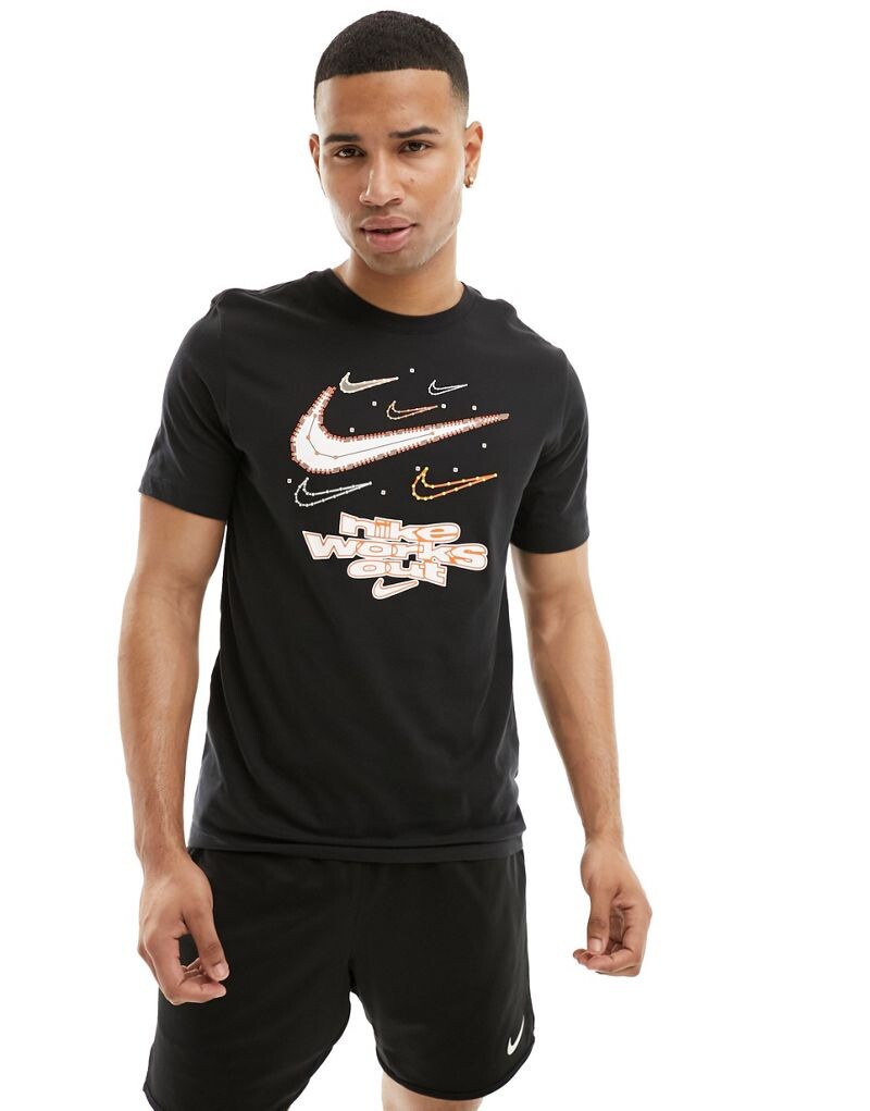 

Nike — Dri-FIT IYKYK — черная футболка с графикой