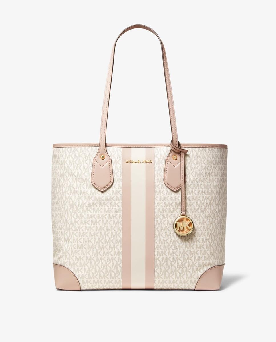 

Кремовая сумка-тоут Eva с логотипами Michael Michael Kors, кремовый