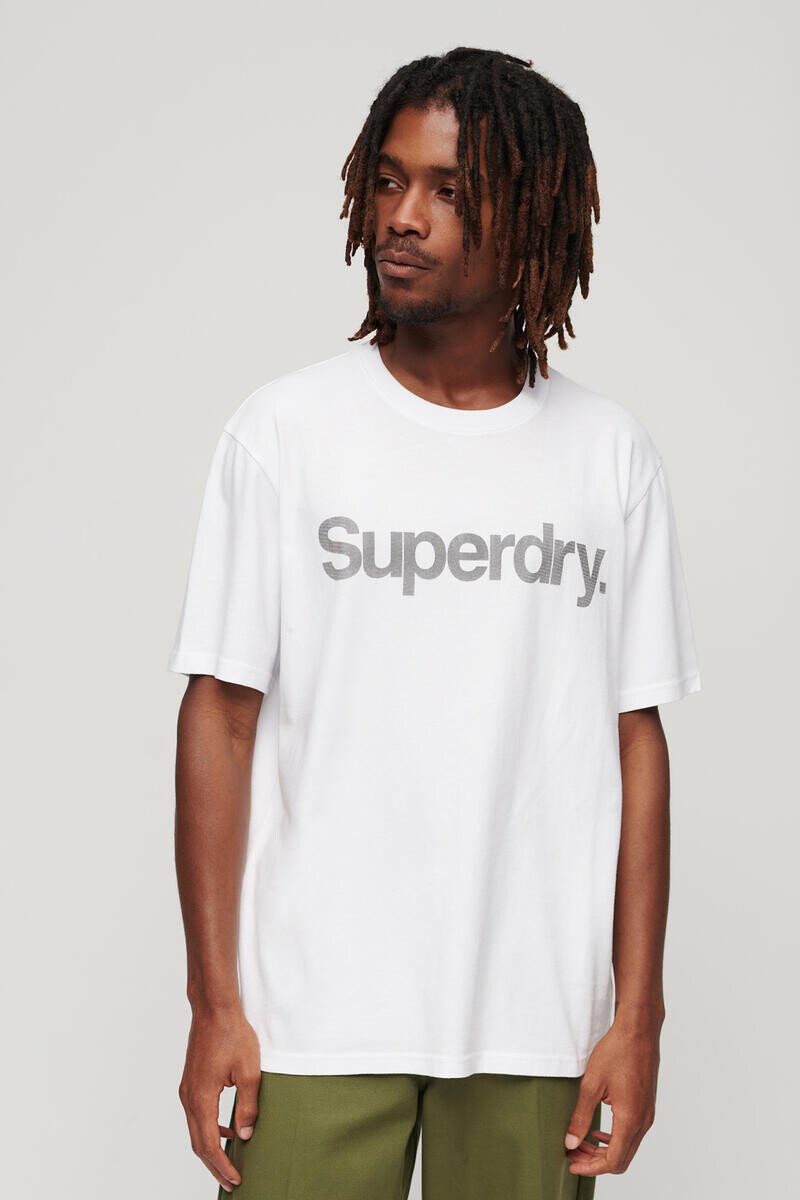

Свободная футболка Core с логотипом City Superdry, белый