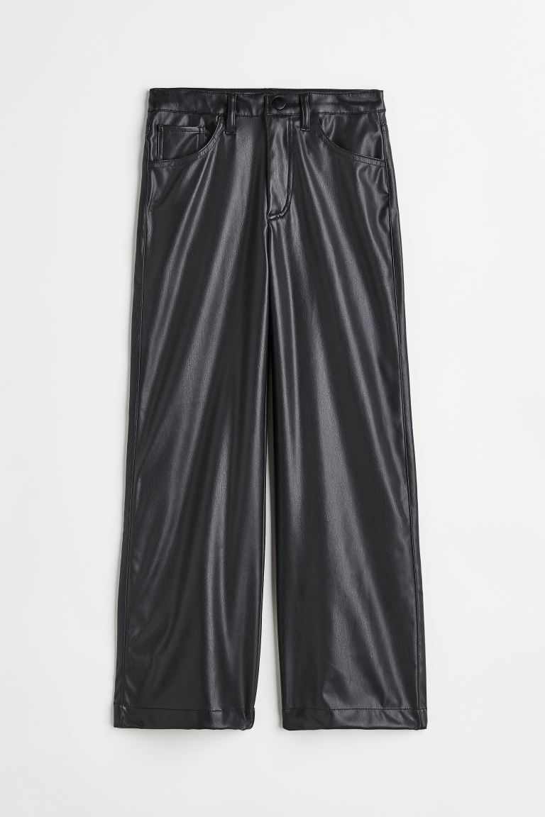 Широкие брюки из твила H&M светло серые брюки из твила свободного кроя jack