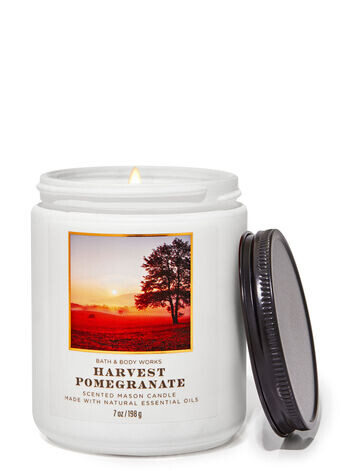 

Свеча Mason с одним фитилем Harvest Pomegranate, 7 oz / 198 g, Bath and Body Works