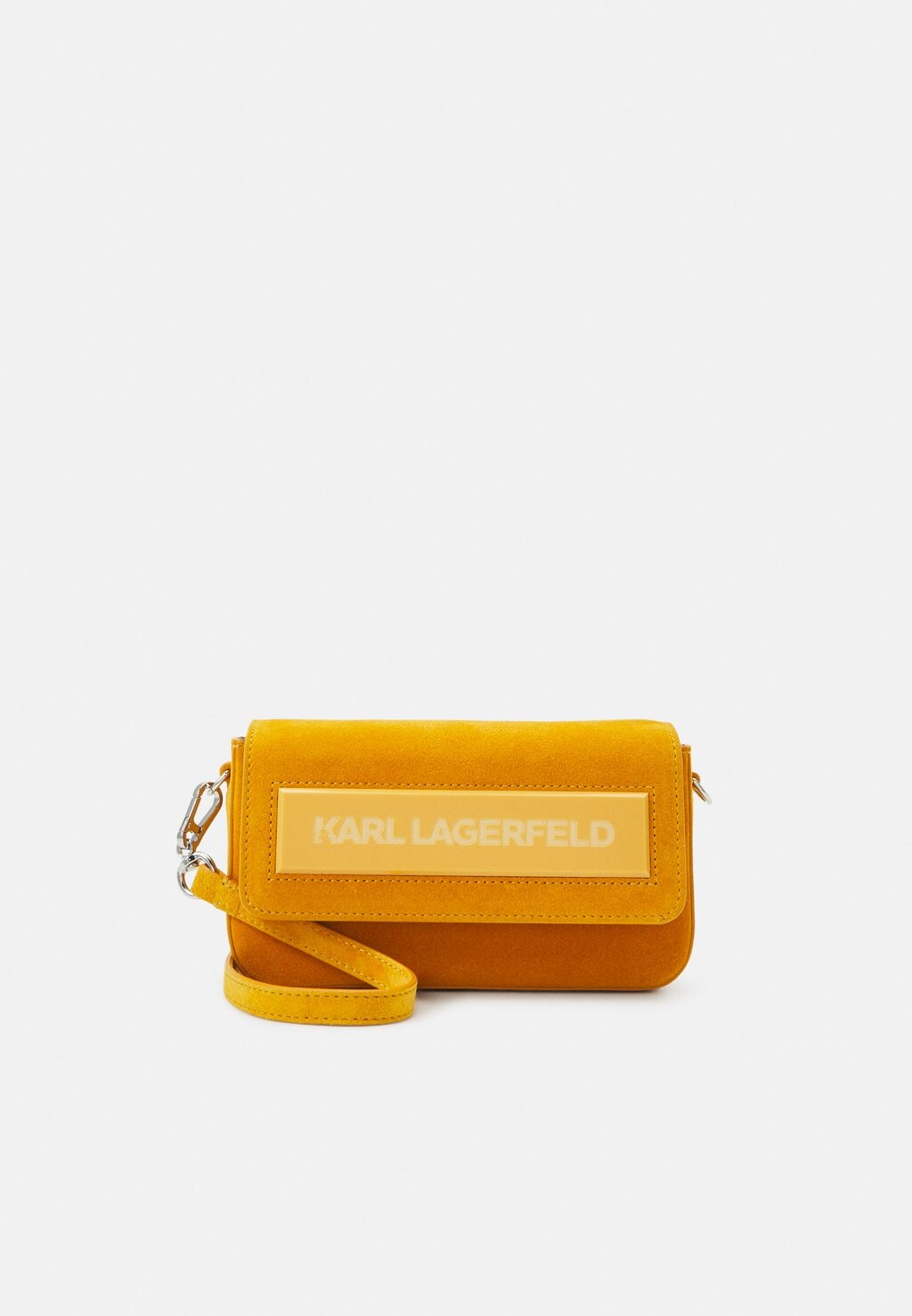 

Сумка через плечо IKON K SMALL FLAP SUEDE KARL LAGERFELD, a777 янтарный