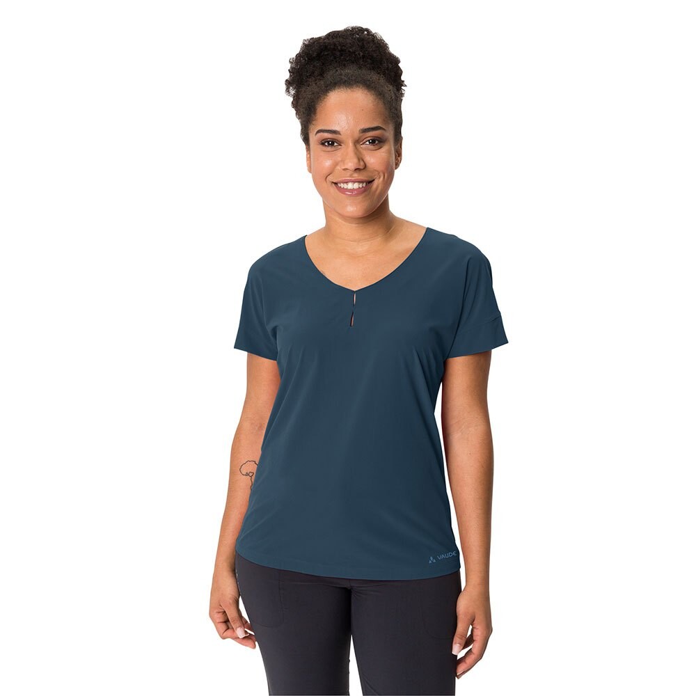 

Футболка VAUDE Skomer Short Sleeve V Neck, синий