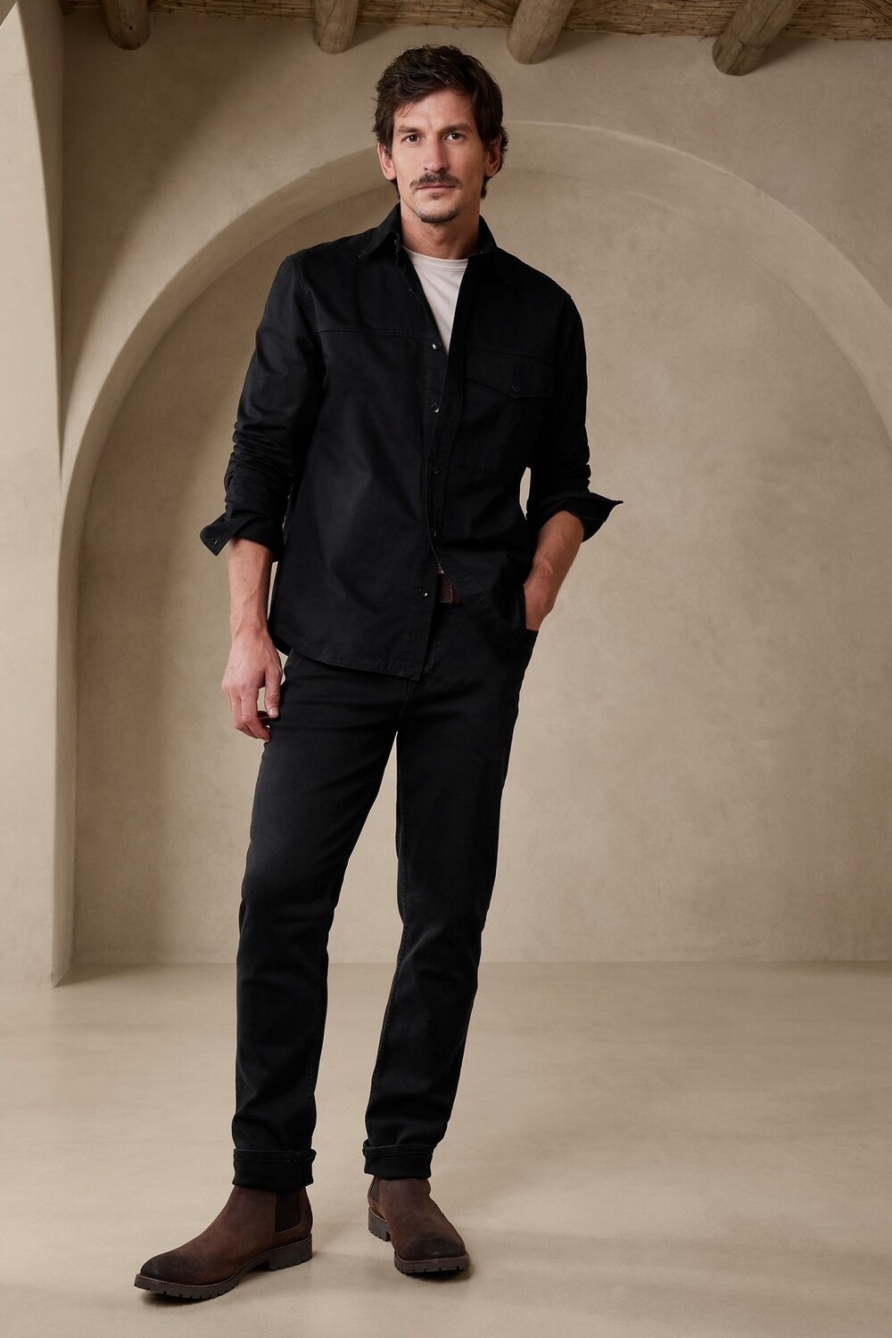 

Рубашка Modern Expedition Banana Republic, черный