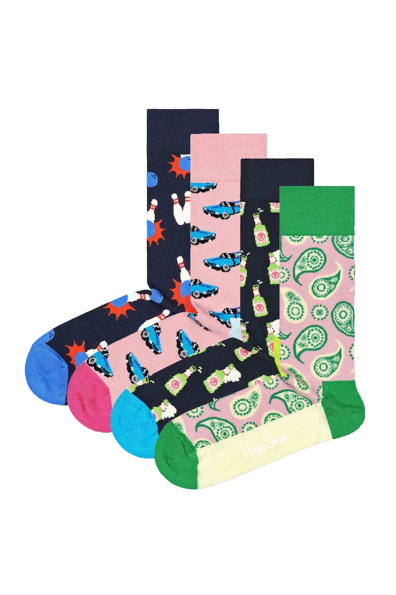 Носки с принтом - 4 пары Happy Socks, мультиколор