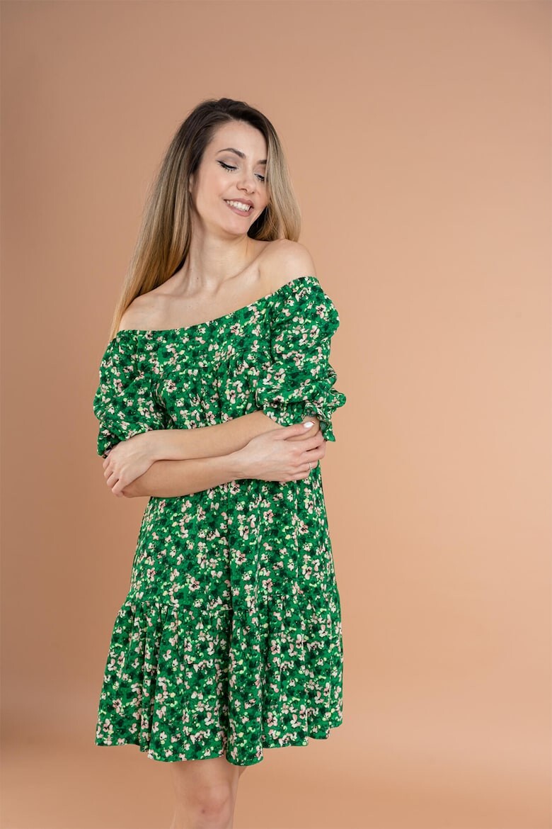 

Мини-Платье Rosemary с открытыми плечами и принтом Resense, зеленый