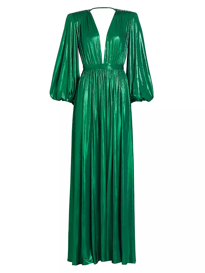 

Платье Zoe с глубоким вырезом и эффектом металлик Bronx And Banco, цвет metallic green