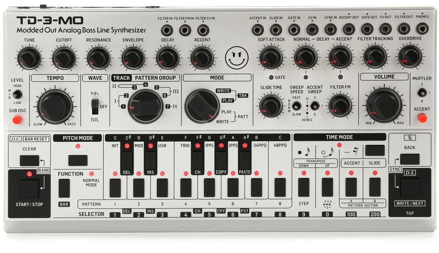 

Аналоговый синтезатор басовой линии Behringer TD-3-MO-SR — серебристый
