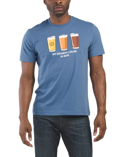 

Классическая футболка Beer Glass Three Life Is Good, синий