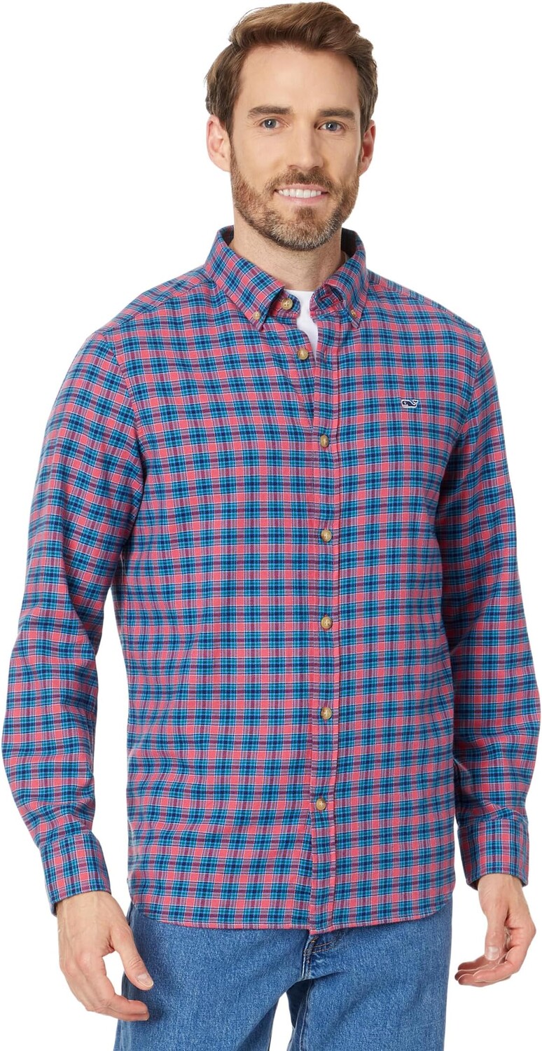 

Куртка Flannel Check Whale Shirt Vineyard Vines, цвет Check Sailors Red