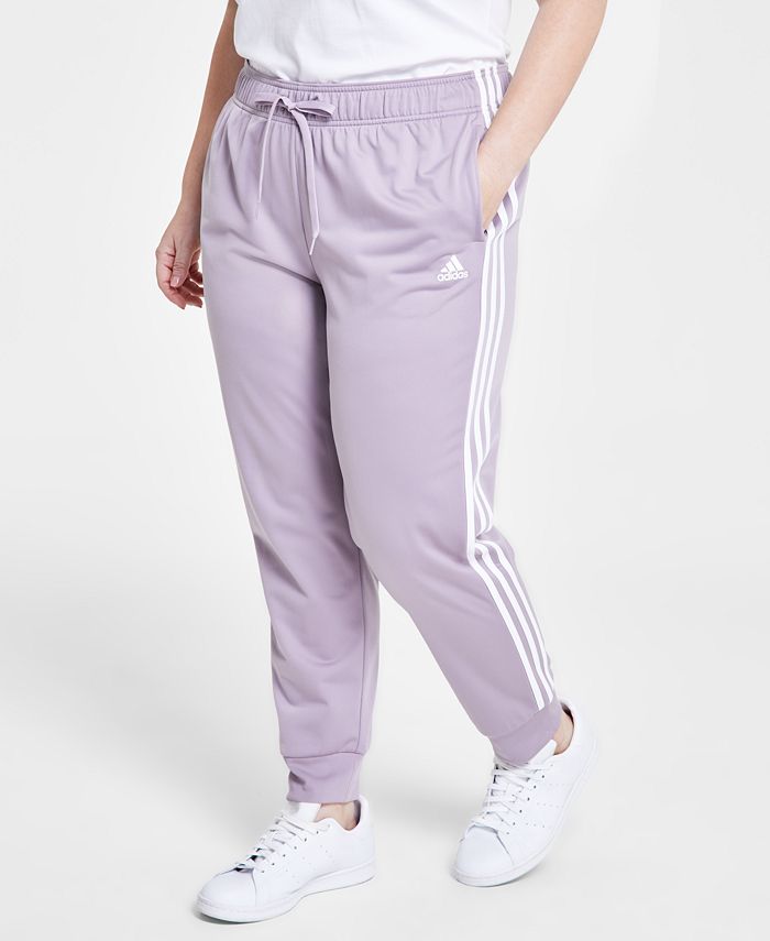цена Женские зауженные спортивные брюки Essentials с тремя полосками для разминки, XS-4X adidas, цвет Preloved fig/white