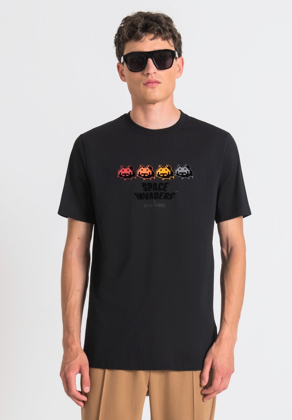 

Футболка с принтом REGULAR FIT With SPACE INVADERS Antony Morato, черный