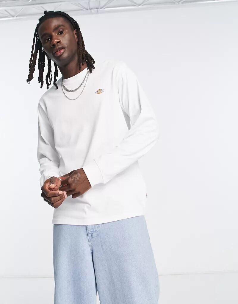 

Белая футболка с длинными рукавами Dickies Mapleton, Серый, Белая футболка с длинными рукавами Dickies Mapleton