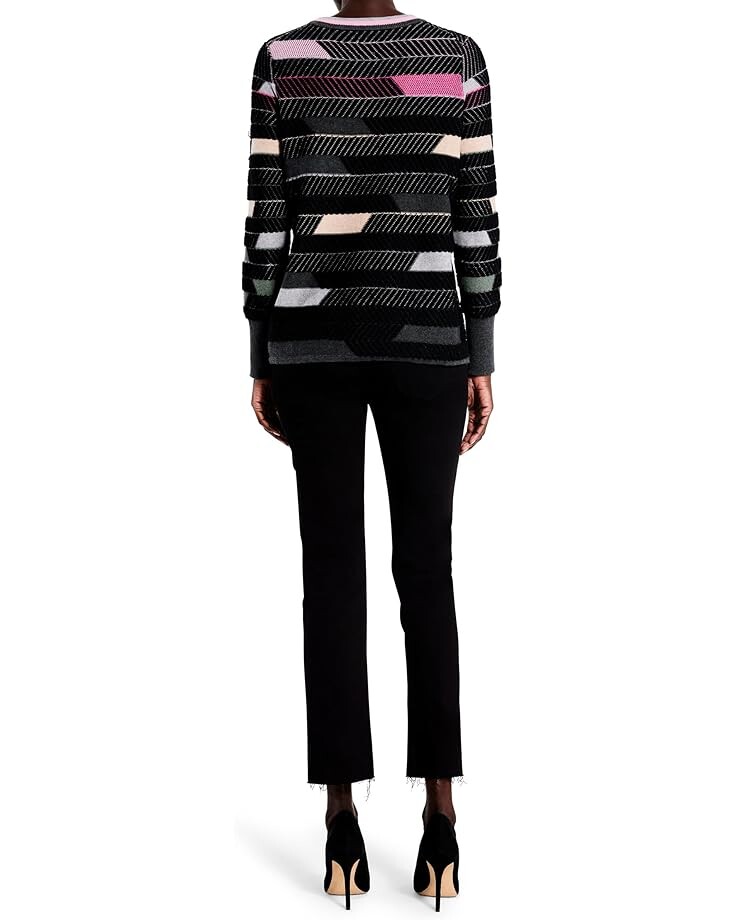 

Свитер NIC+ZOE Petite Shaded Stripes Sweater, цвет Pink Multi