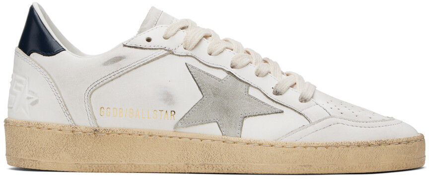 

Бело-черные кроссовки Ball Star Golden Goose, цвет White/Ice/Night