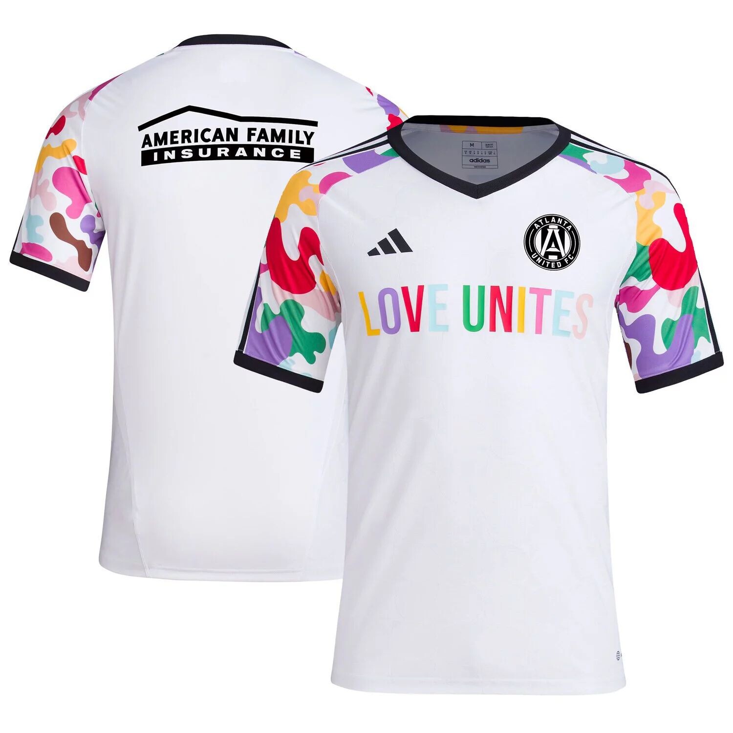

Мужская белая предматчевая футболка Atlanta United FC 2023 Pride adidas, Белый