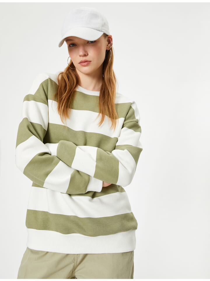 

Толстовка KOTON, цвет khaki gestreift