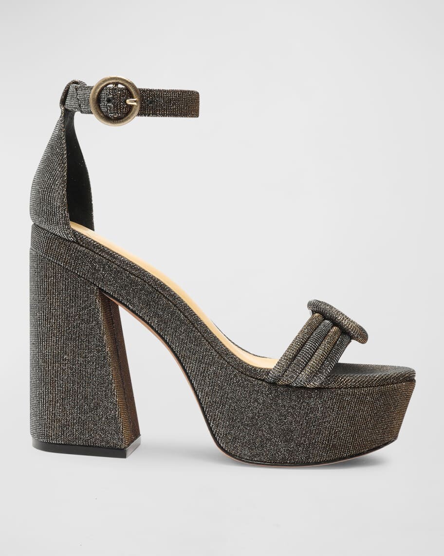 

Сандалии Vicky с металлическим узлом на платформе Alexandre Birman