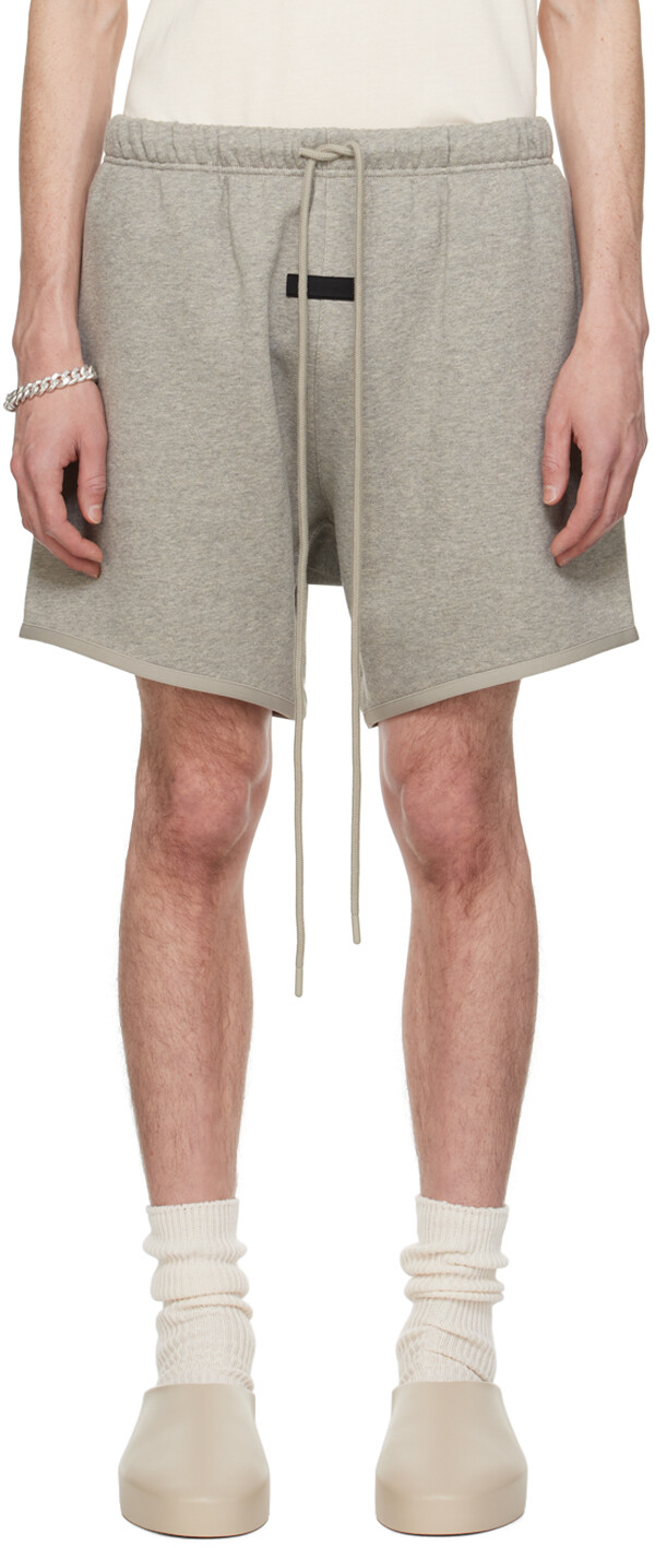 

Серые шорты на кулиске Fear Of God Essentials, цвет Dark heather oatmeal