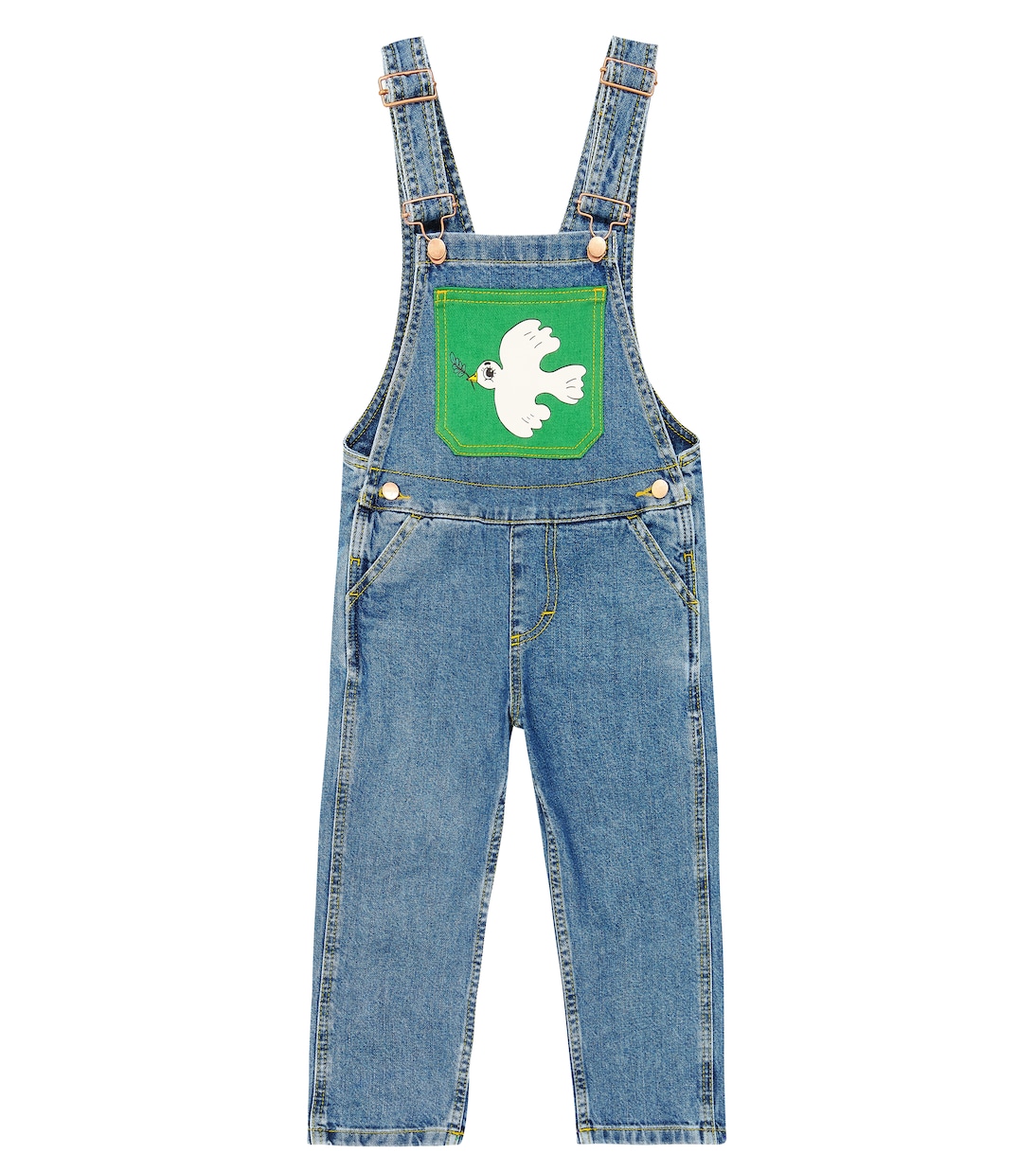 

Джинсовый комбинезон x wrangler peace dove Mini Rodini, синий