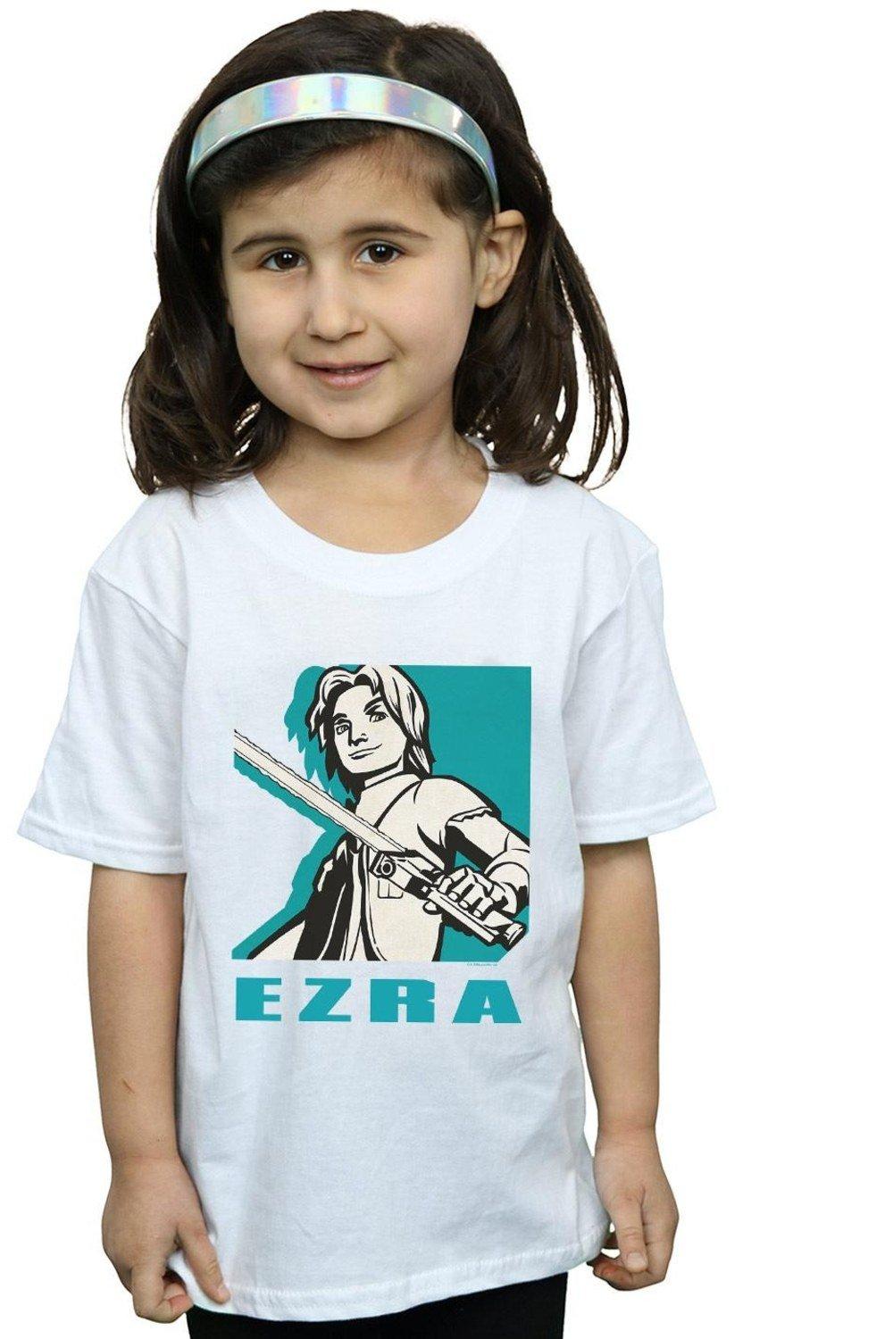 Хлопковая футболка Rebels Ezra Star Wars, белый хлопковая футболка rebels hera star wars черный