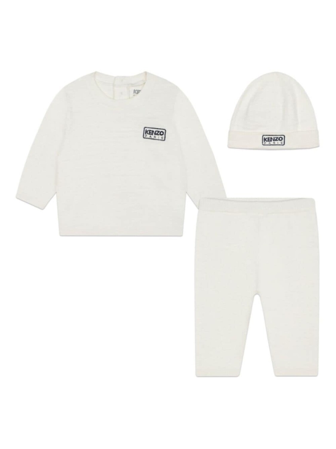 

Kenzo Kids комплект из трех предметов с вышитым логотипом, серый