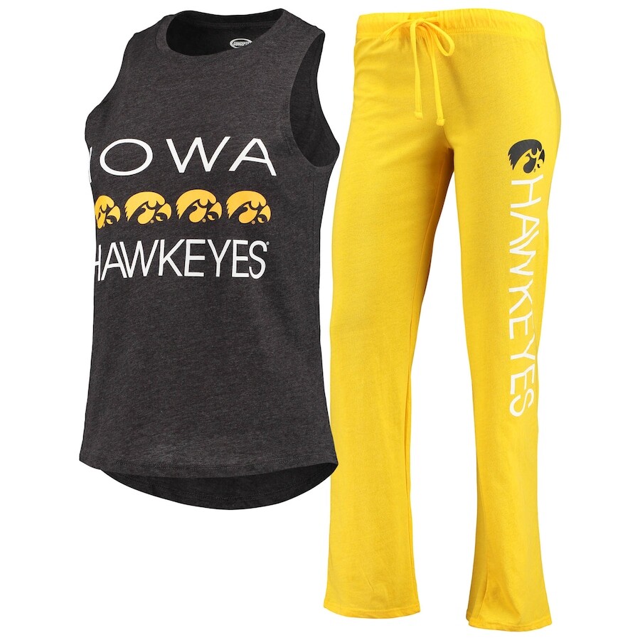 

Пижамный комплект Concepts Sport Iowa Hawkeyes, черный
