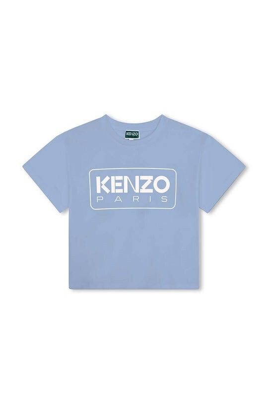 

Kenzo kids Хлопковая детская футболка, синий