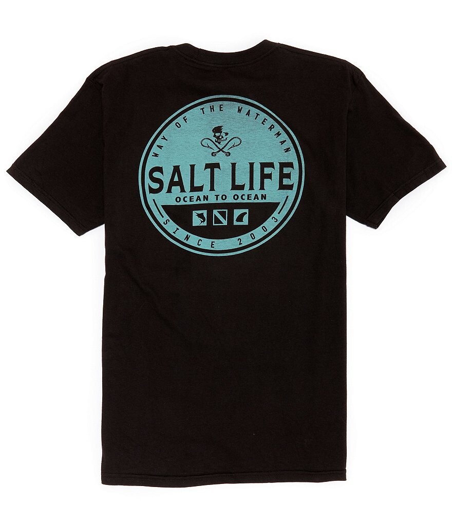 

Футболка с короткими рукавами и рисунком Salt Life Ocean To Ocean, черный