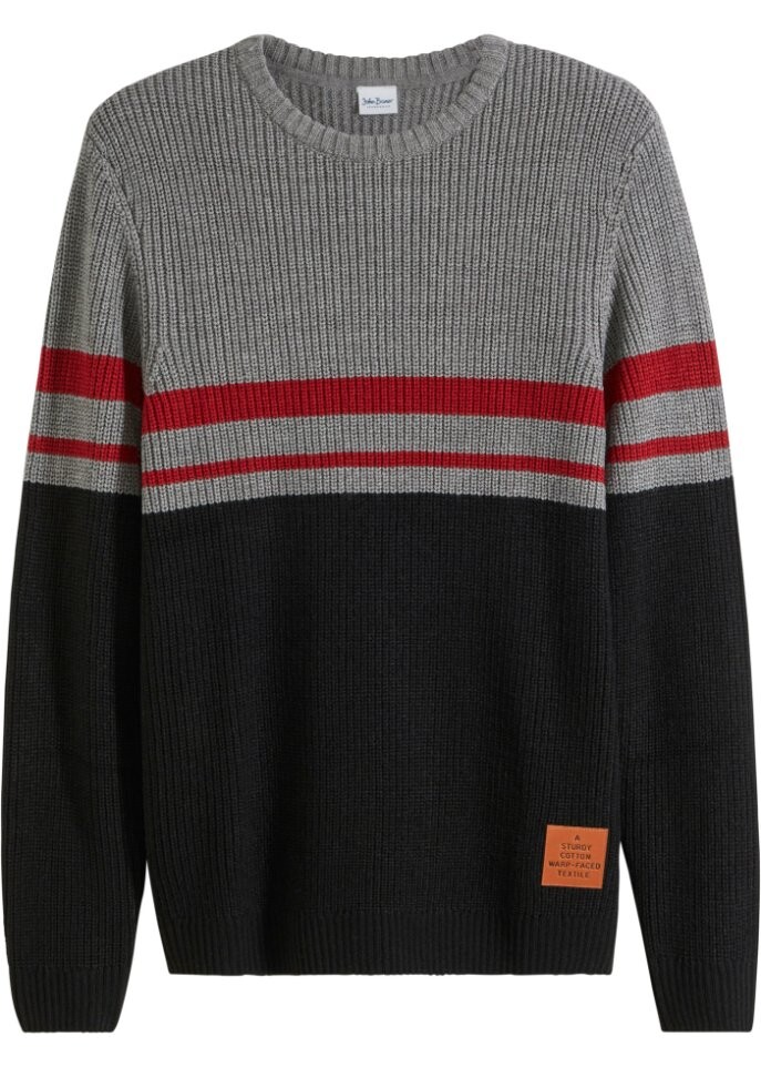 

Свитер с колор-блоками John Baner Jeanswear, черный