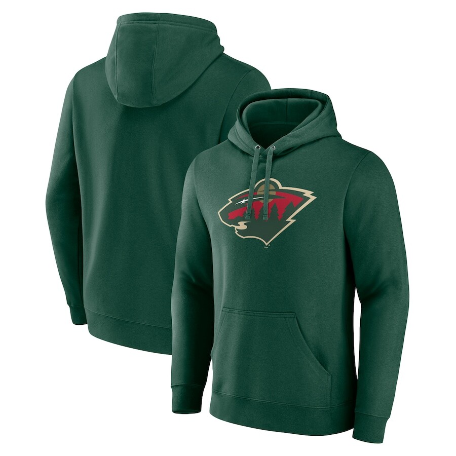 

Пуловер с капюшоном Fanatics Branded Minnesota Wild, зеленый