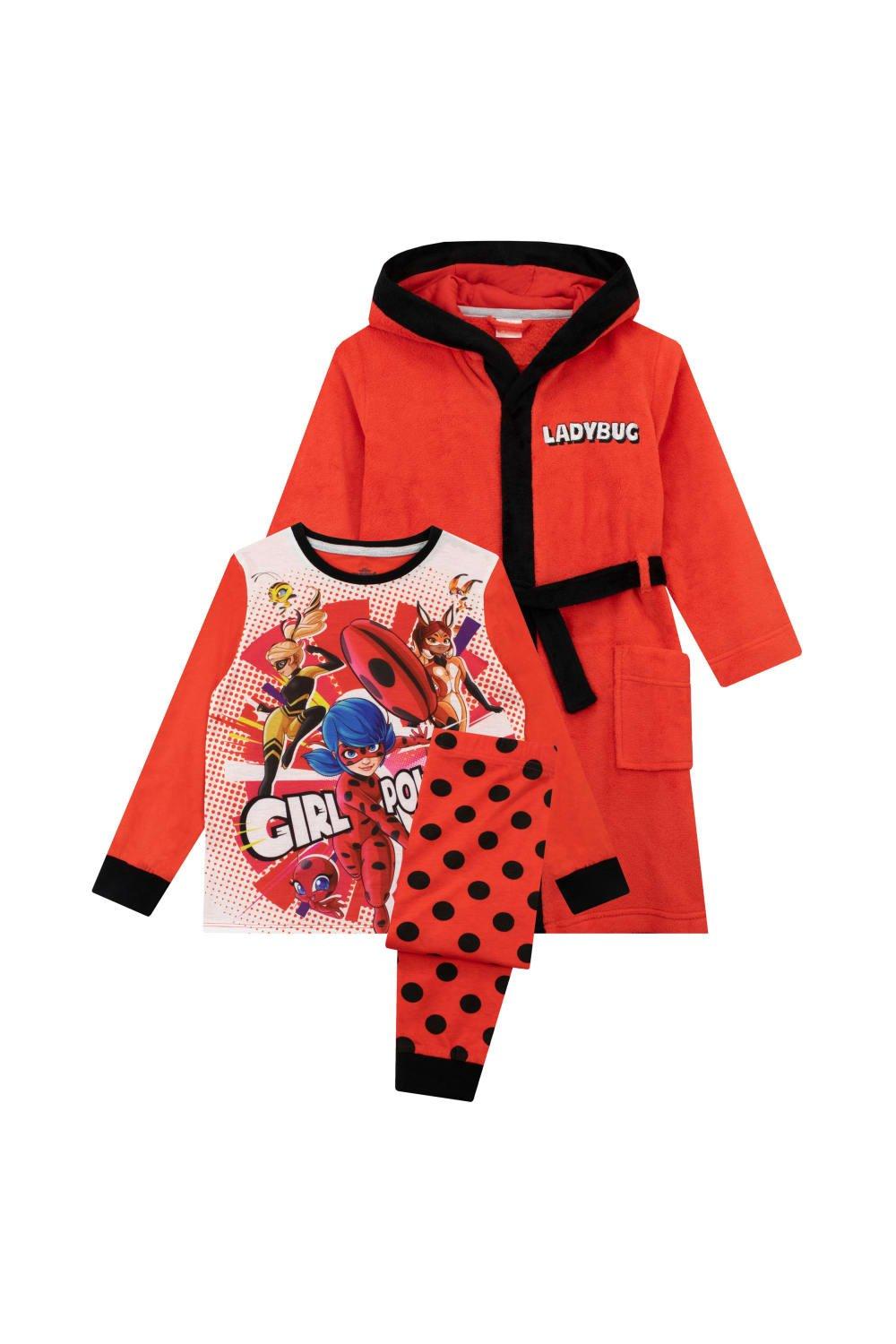 Комплект из халата и пижамы Miraculous, красный цена и фото