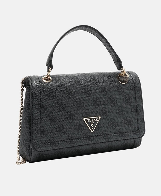 

Кожаная сумка через плечо Guess, антрацит
