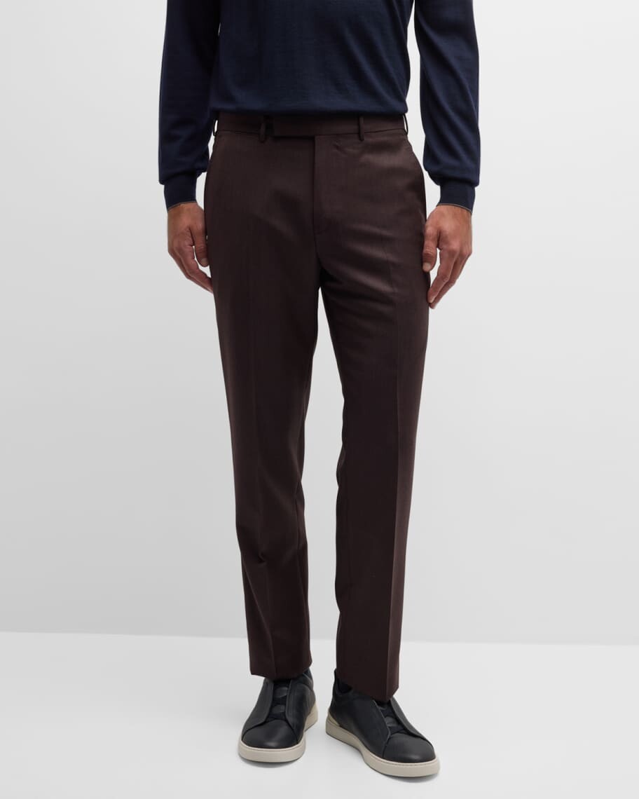 

Мужские брюки из твила с 5 карманами ZEGNA, Черный