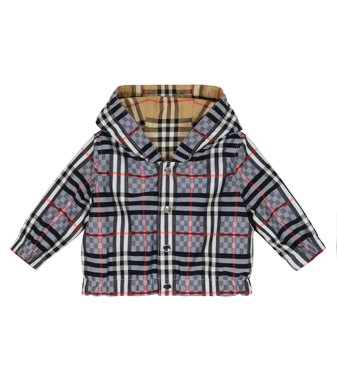 Двусторонняя куртка в клетку baby vintage Burberry Kids, мультиколор