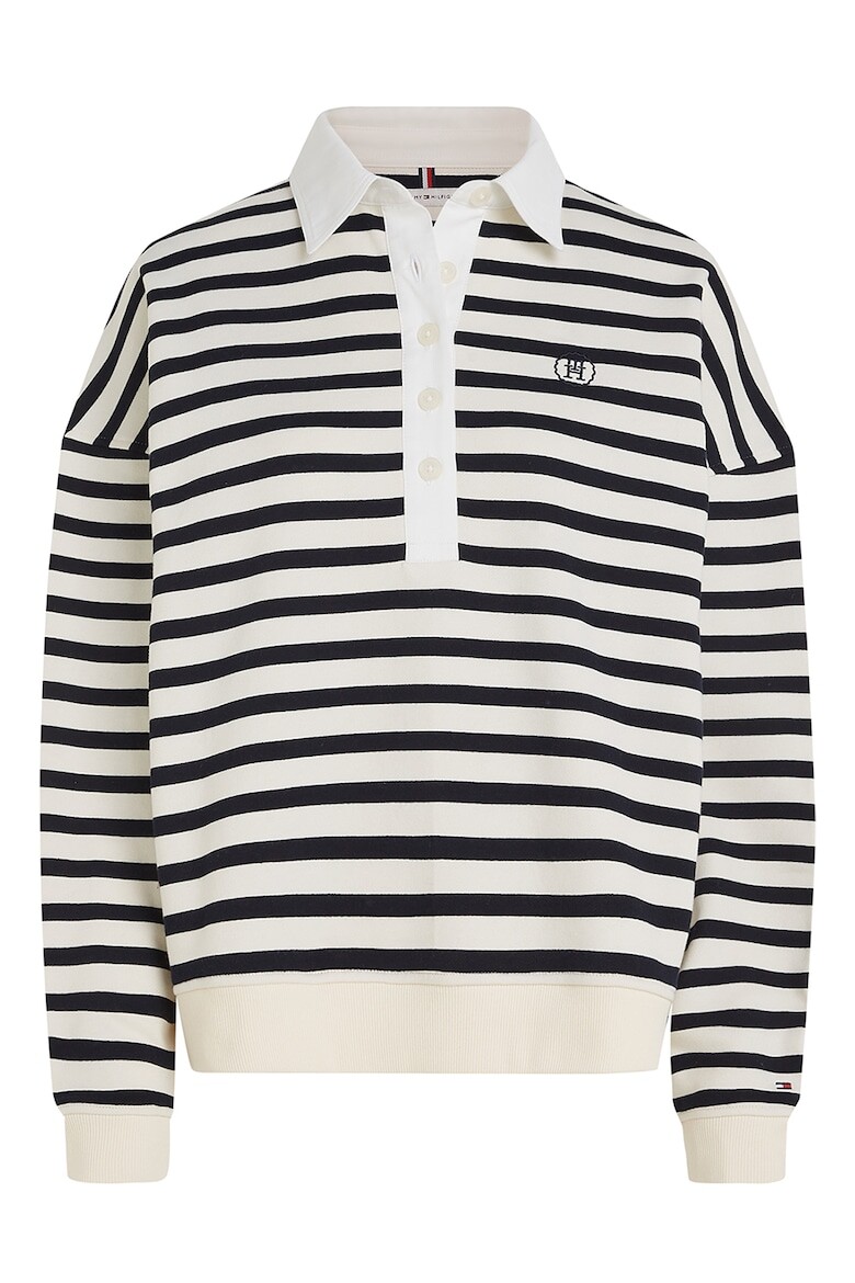 

Свободная толстовка с воротником и полоской Tommy Hilfiger, белый