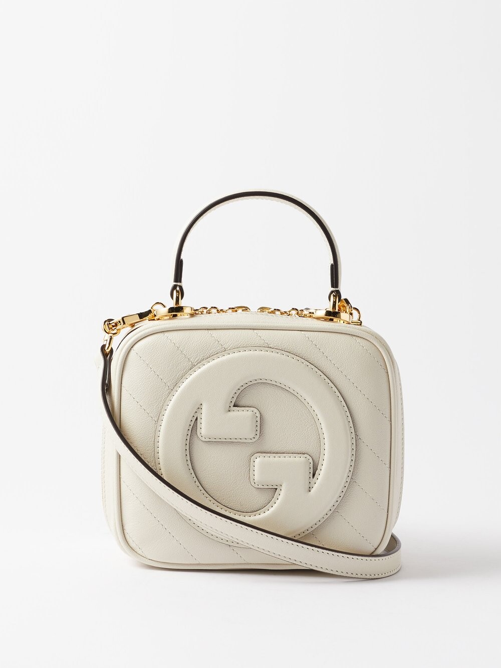 

Кожаная сумочка blondie Gucci, белый