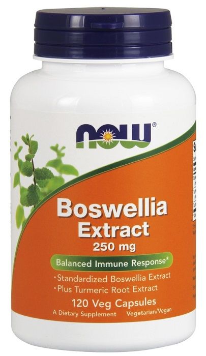 Now Foods Boswellia Extract Plus Tumeric Root Extract 250 mg препарат, поддерживающий работу пищеварительной, нервной, кровеносной систем и здоровье суставов, 120 шт.