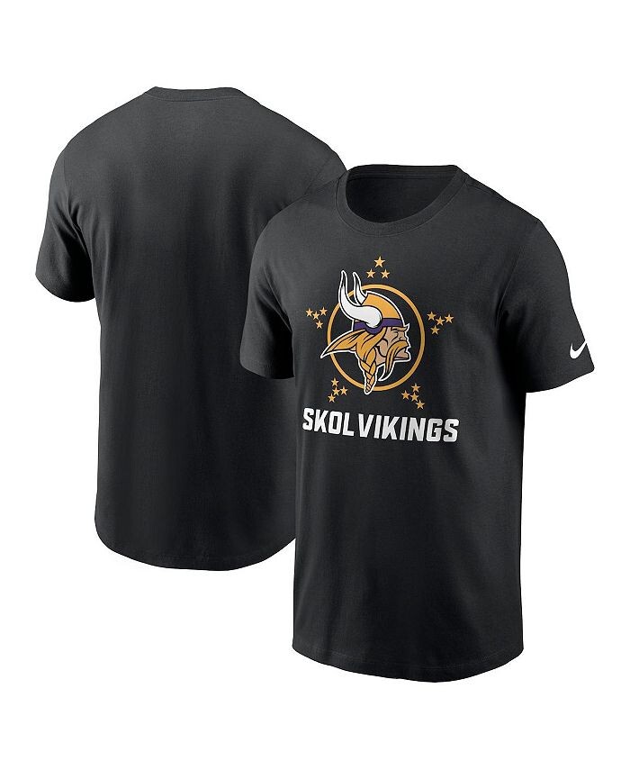 

Мужская черная футболка Minnesota Vikings Local Essential Nike, черный