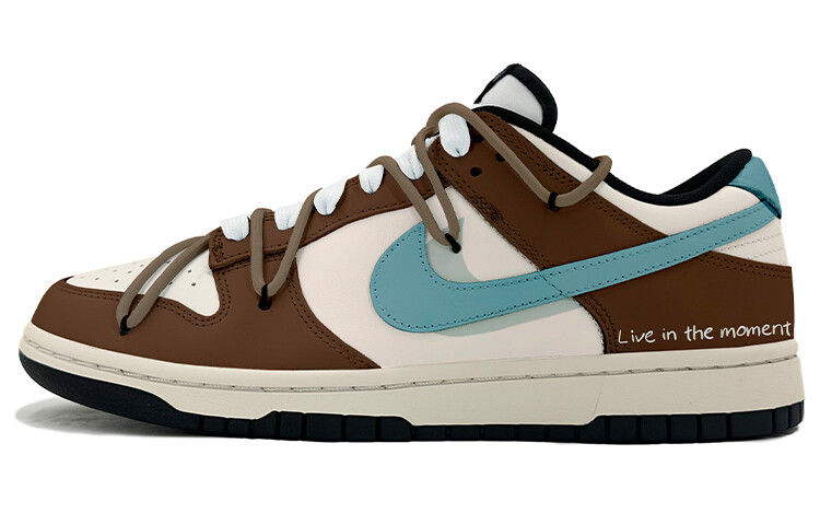 

Кроссовки для скейтбординга Dunk женские с низким верхом, синие/коричневые Nike
