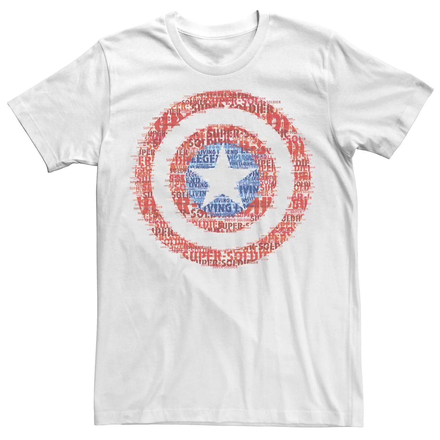 Мужская футболка Marvel Captain America Glitted Shield Licensed Character