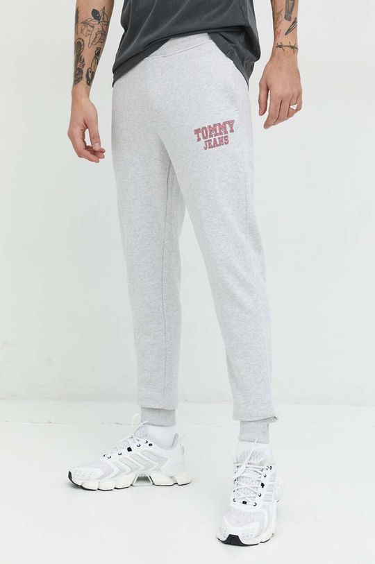 Спортивные брюки из хлопка Tommy Jeans, серый